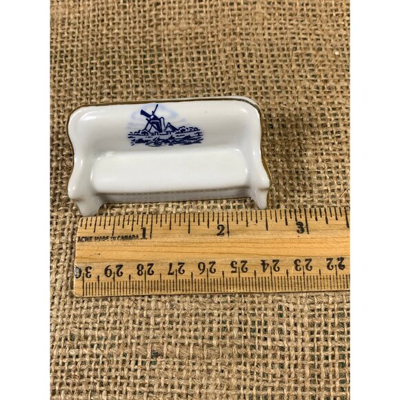 Porcelain Dollhouse Furniture 6 Piece Miniature Vintage Japan Windmill Scene - Picture 9 of 10